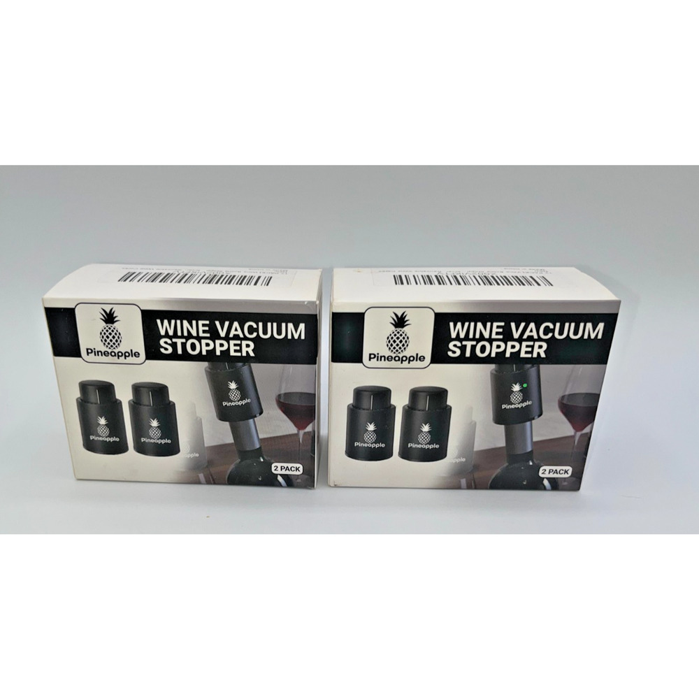 Pineapple Wine Vacuum Stopers Set of 4 Brand New Never Used Still In Box